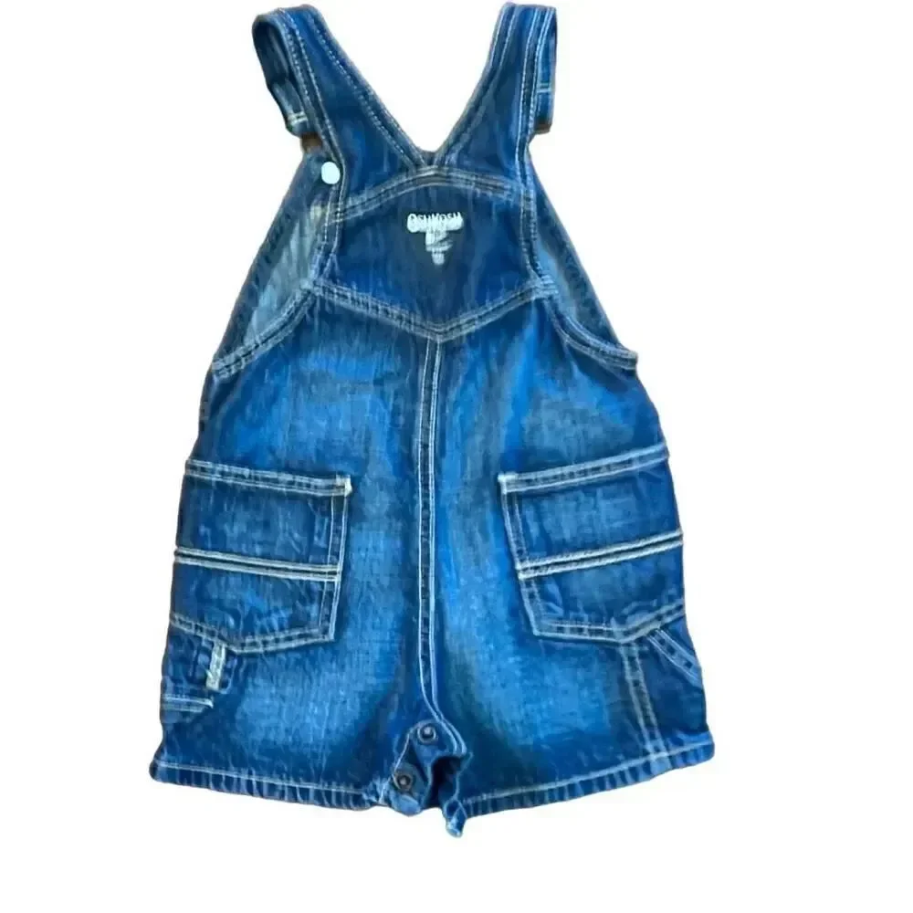 Oshkosh by gosh 12 month girls denim overalls.